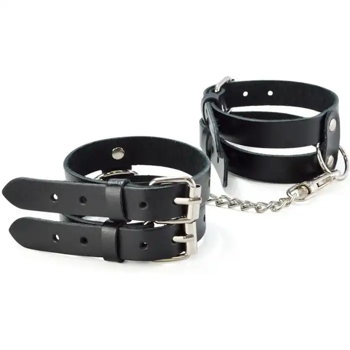 Черные оковы Грация с пряжками - BDSM accessories