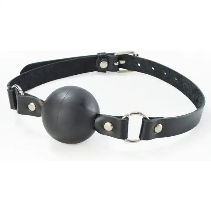 Черный кляп-шар Грация - BDSM accessories