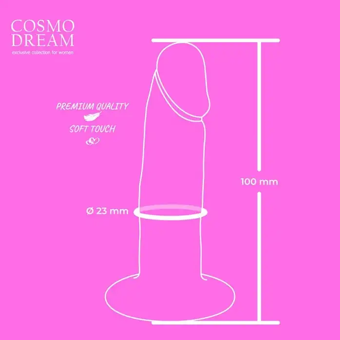 Розовый анальный фаллоимитатор - 10 см - COSMO DREAM. Фотография 6.