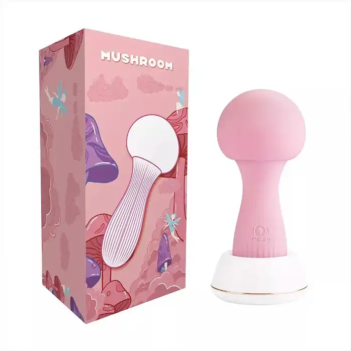 Розовый вибромассажёр-гриб Mushroom. Фотография 4.