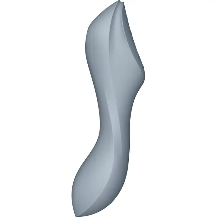 Серый вибратор с вакуумной стимуляцией Curvy Trinity 3. Фотография 3.