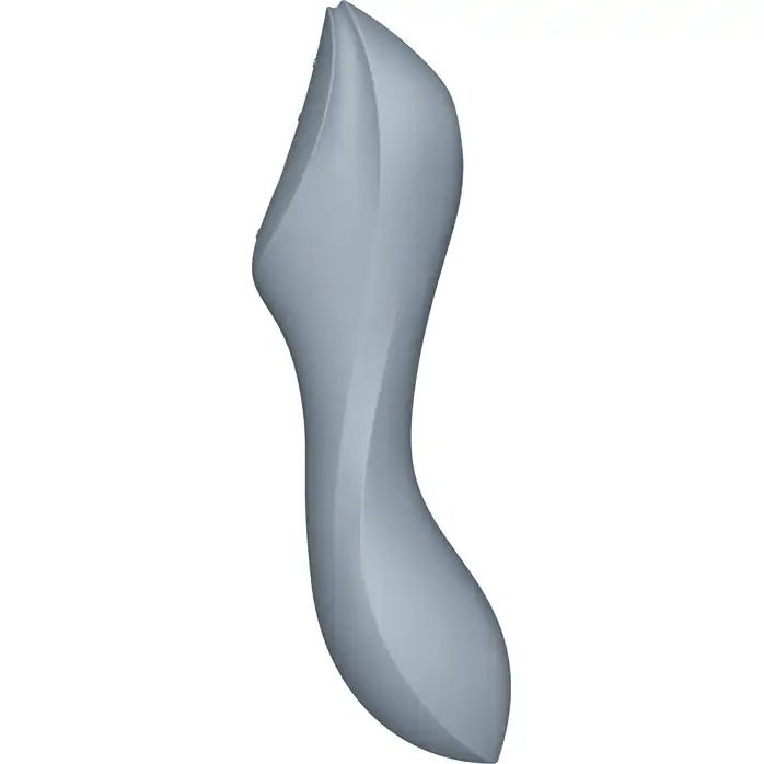Серый вибратор с вакуумной стимуляцией Curvy Trinity 3. Фотография 7.