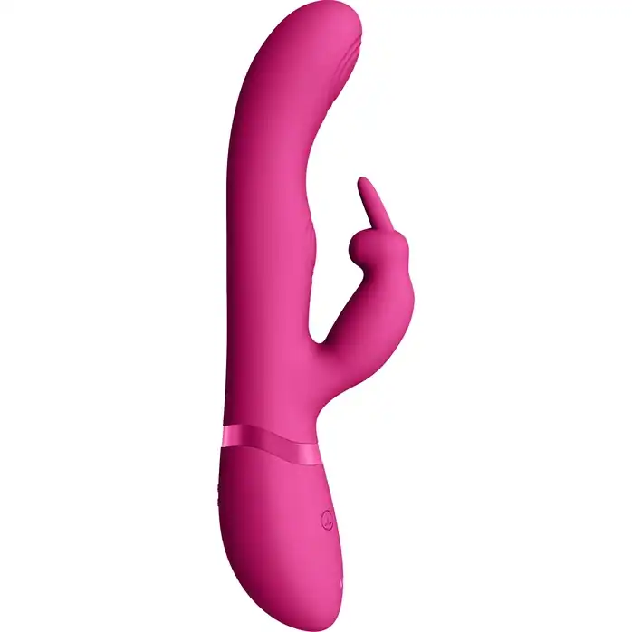 Розовый вибромассажер May Pulse-Wave C-spot G-Spot Rabbit - 22 см - Vive. Фотография 5.