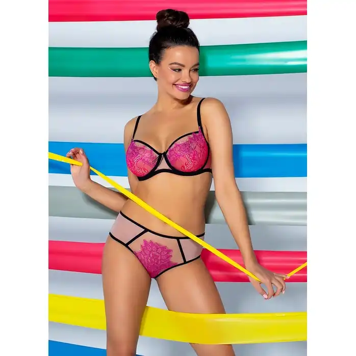 Соблазнительный бюстгальтер plus size с кружевом с ресничками. Фотография 3.