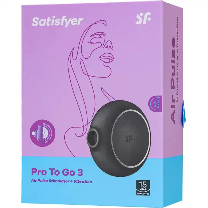 Черный клиторальный стимулятор Pro To Go 3. Фотография 2.
