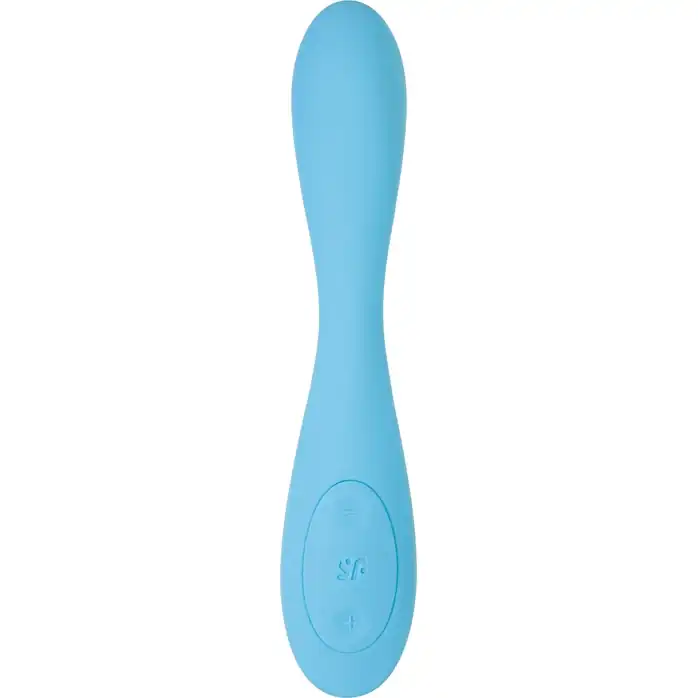 Голубой гибкий вибромассажер Satisfyer G-Spot Flex 4 - 19 см. Фотография 5.