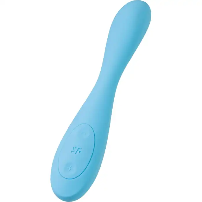 Голубой гибкий вибромассажер Satisfyer G-Spot Flex 4 - 19 см