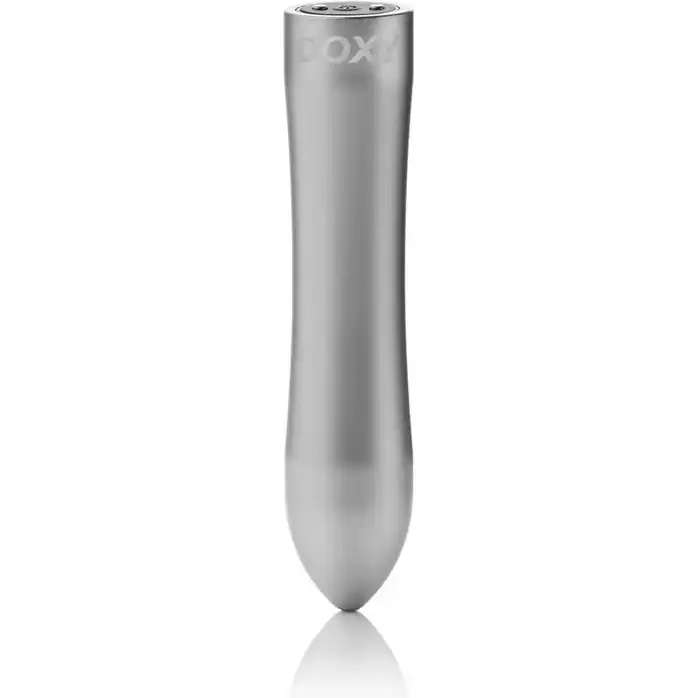 Серебристая металлическая вибропуля Doxy - 12 см. Фотография 4.