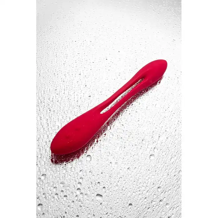 Красный многофункциональный вибратор для пар Satisfyer Elastic Joy. Фотография 15.