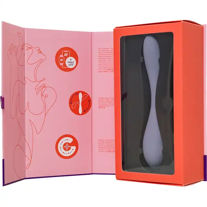 Сиреневый гибкий вибратор Satisfyer G-Spot Flex 5 - 19,6 см. Фотография 10.