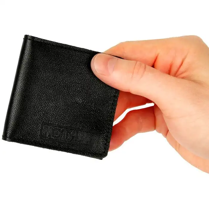 Черный кожаный кондомхолдер Notabu - NOTABU REAL LEATHER. Фотография 3.