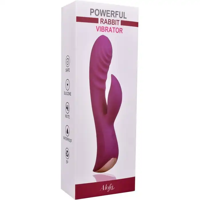 Бордовый вибратор-кролик Powerful Rabbit Vibrator - 19,1 см. Фотография 3.