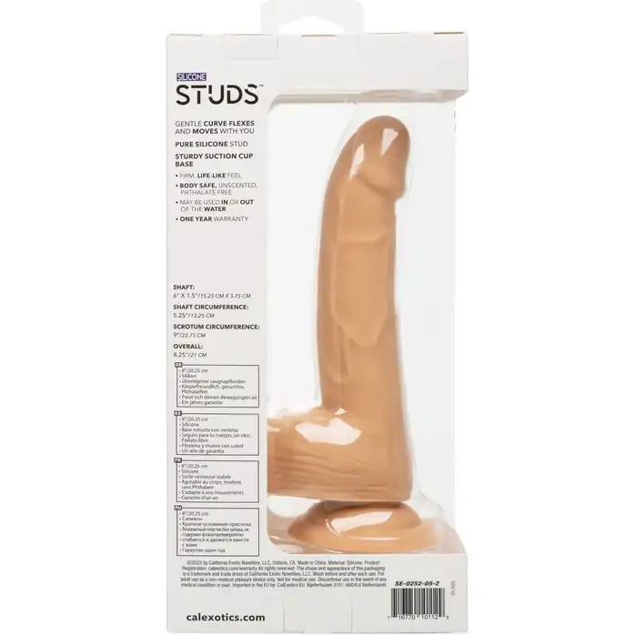Телесный фаллоимитатор Silicone Studs 6 - 21 см - Studs. Фотография 10.