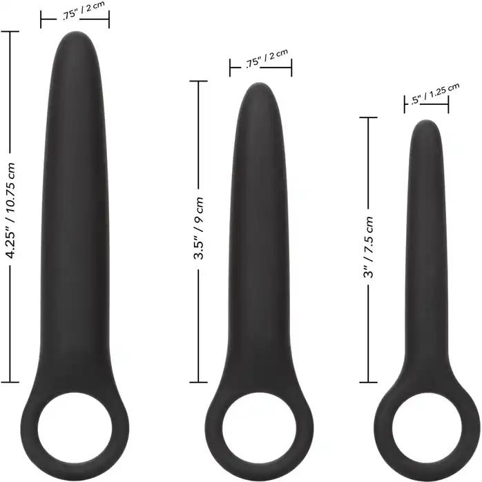 Набор из 3 черных анальных расширителей Boundless Dilator Trio - Boundless. Фотография 3.