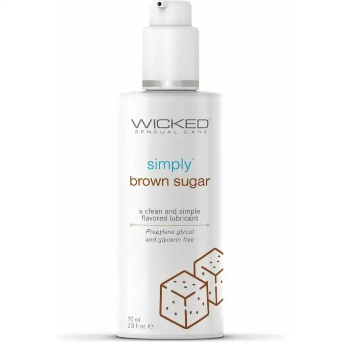 Гель-лубрикант на водной основе с ароматом коричневого сахара Wicked Simply Brown Sugar - 70 мл - Simply