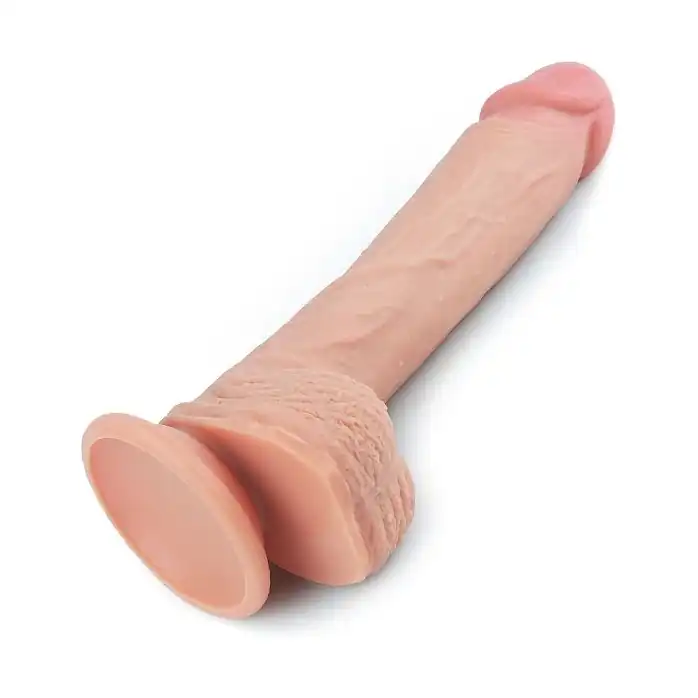 Телесный фаллоимитатор 8.5 Dual-Layered Silicone Nature Cock - 22 см. Фотография 2.