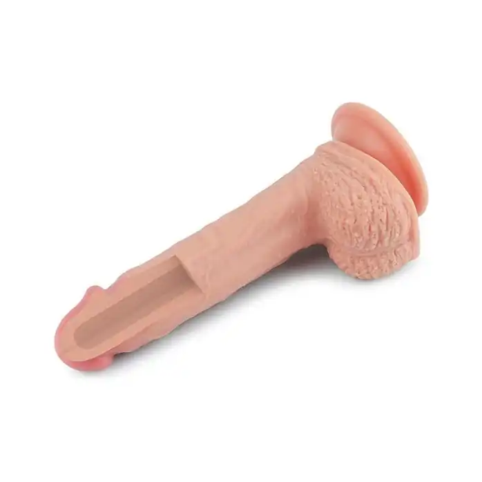Телесный фаллоимитатор 8.5 Dual-Layered Silicone Nature Cock - 22 см. Фотография 4.