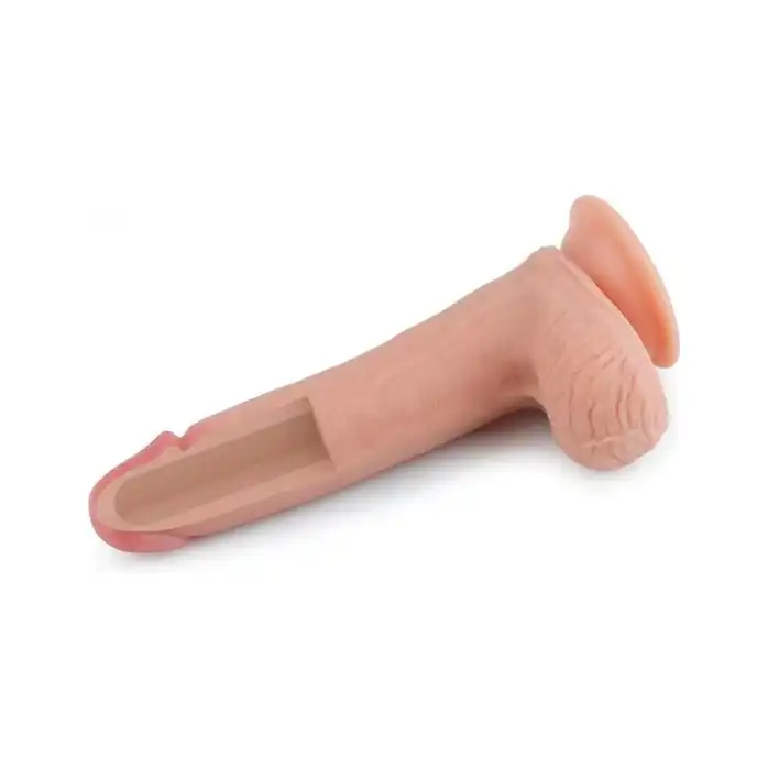 Телесный фаллоимитатор 8 Dual-Layered Silicone Nature Cock - 20,5 см. Фотография 3.