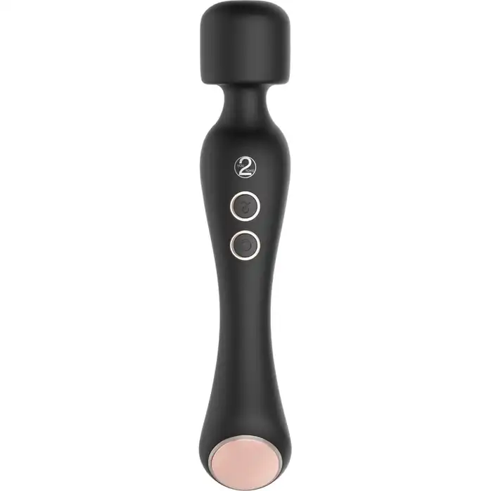 Черный вибромассажер с подогревом Cupa Warming Wand - 22,6 см - You2Toys