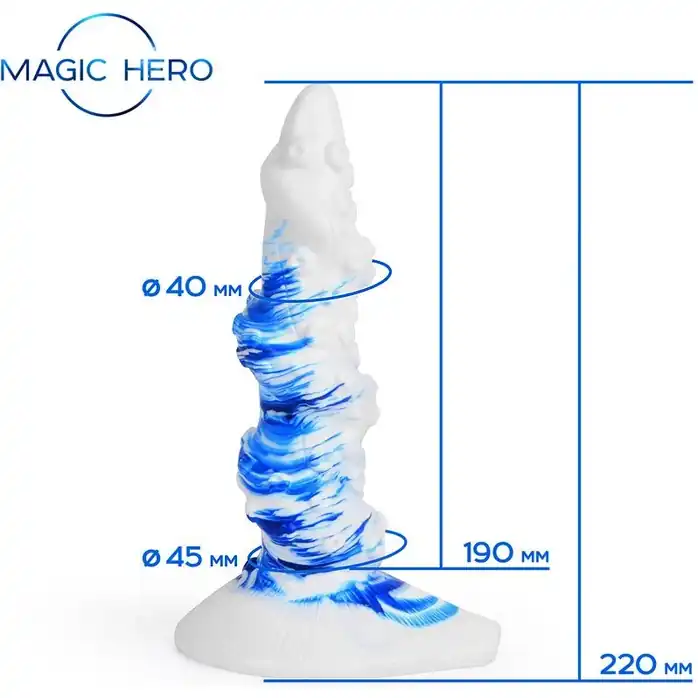 Фантазийный спиралевидный фаллоимитатор-щупальце - 22 см - MAGIC HERO. Фотография 4.
