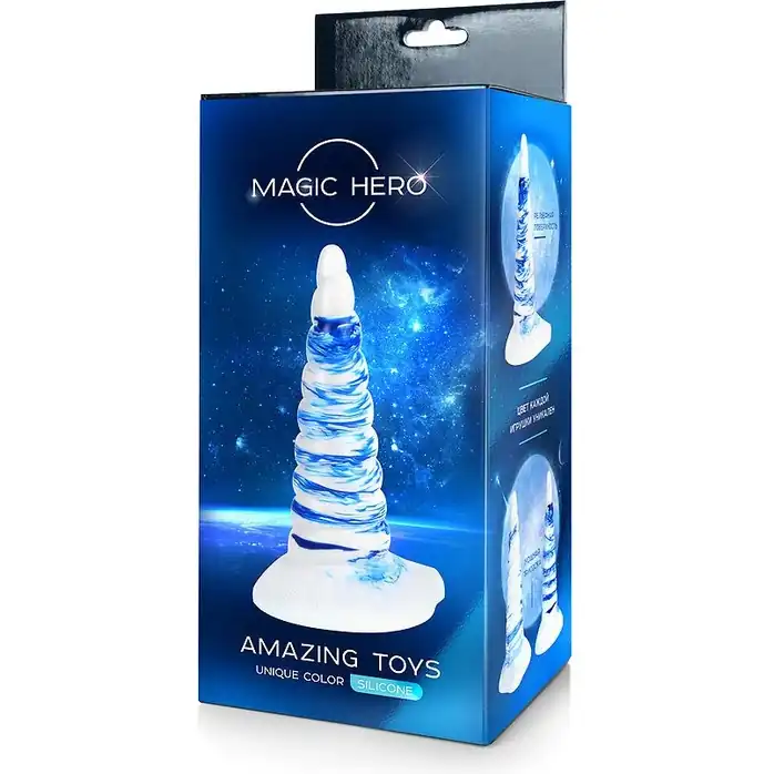 Фантазийный спиралевидный фаллоимитатор - 20 см - MAGIC HERO. Фотография 5.