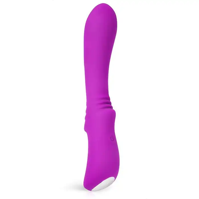 Фиолетовый изогнутый G-стимулятор с 9 режимами вибрации - 18,2 см - COSMO ORGASM