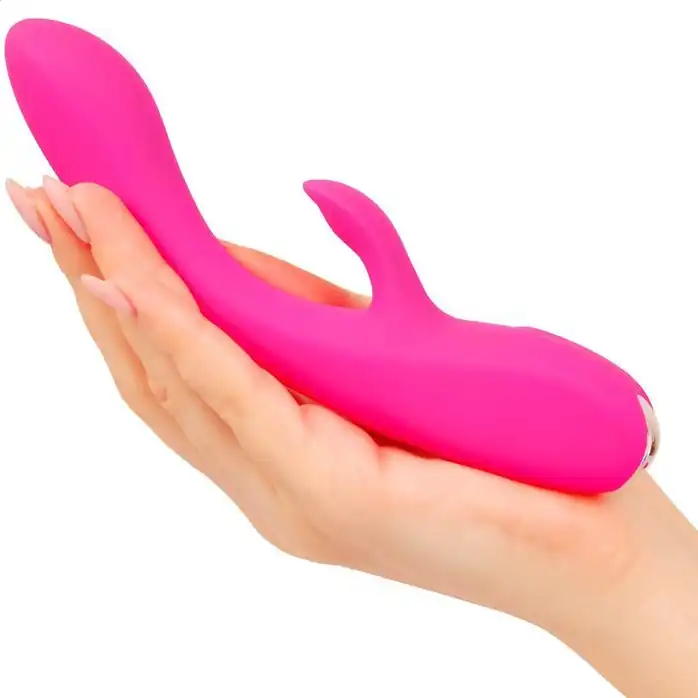 Розовый вибратор с клиторальным отростком - 17,5 см - COSMO ORGASM. Фотография 3.
