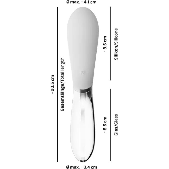 Двусторонний вибратор Curve LED - 20,5 см - You2Toys. Фотография 4.
