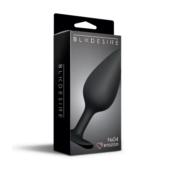 Черная анальная пробка Butt plug №04 - 10 см - BLKDESIRE. Фотография 2.