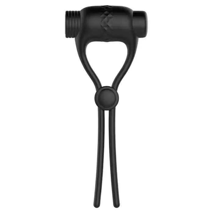 Черное перезаряжаемое эрекционное вибролассо №01 Vibrating Cock Ring - BLKDESIRE