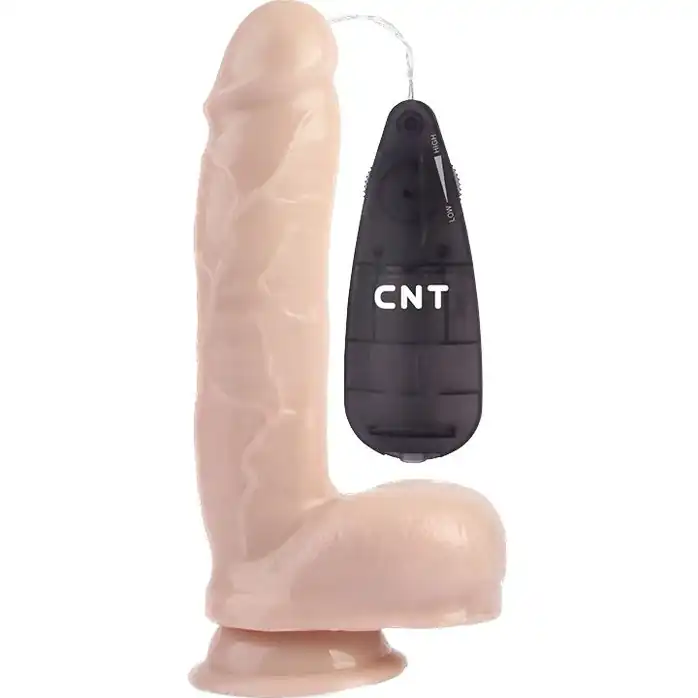 Телесный вибратор-реалистик 9 Stud Realistic Dildo - 23 см
