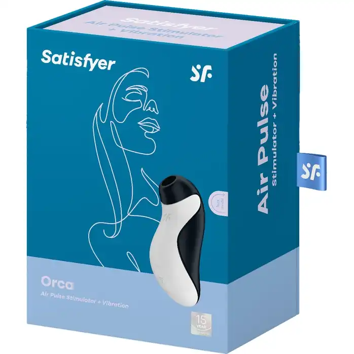 Вакуумный стимулятор клитора в форме косатки Satisfyer Orca. Фотография 3.