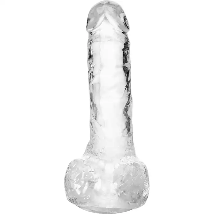 Прозрачный реалистичный фаллоимитатор - 18 см - Devi toy. Фотография 2.