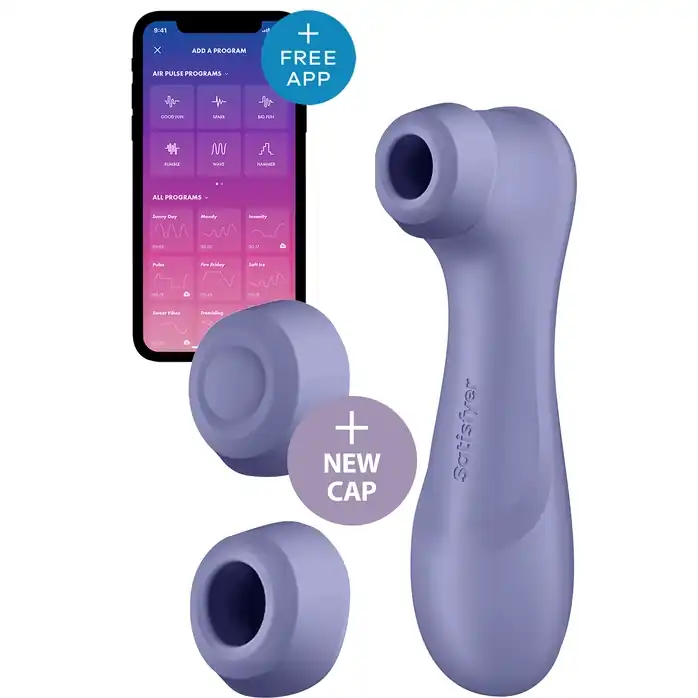 Сиреневый вакуумный стимулятор клитора Satisfyer Pro 2 Generation 3 с управлением через приложение