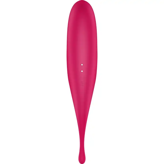 Красный вакуум-волновой стимулятор клитора Satisfyer Twirling Pro. Фотография 6.