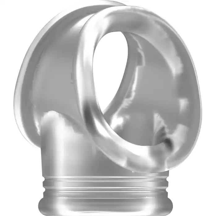 Прозрачное эрекционное кольцо для пениса и мошонки No.48 Cockring with Ball Strap - Sono