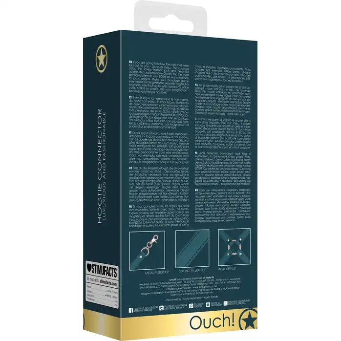 Зеленый крестообразный фиксатор Halo Hogtie Connector - Ouch!. Фотография 3.
