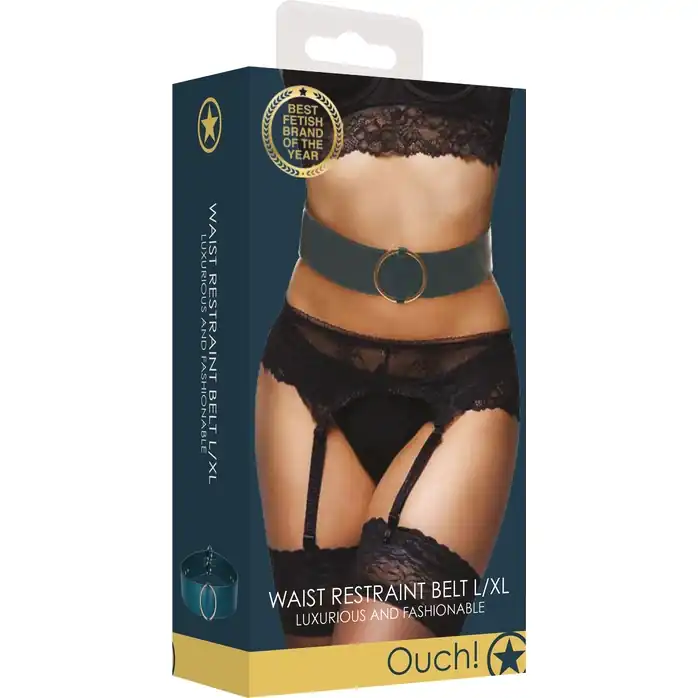Зеленый ремень Halo Waist Belt - размер L-XL - Ouch!. Фотография 3.