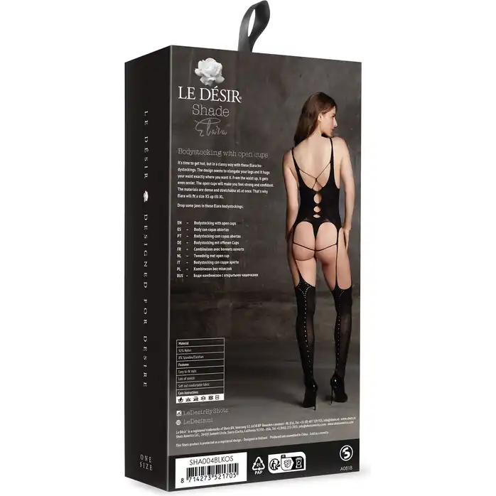 Роскошный боди-комбинезон Elara VII Bodystocking with Open Cups - Le Desir. Фотография 4.