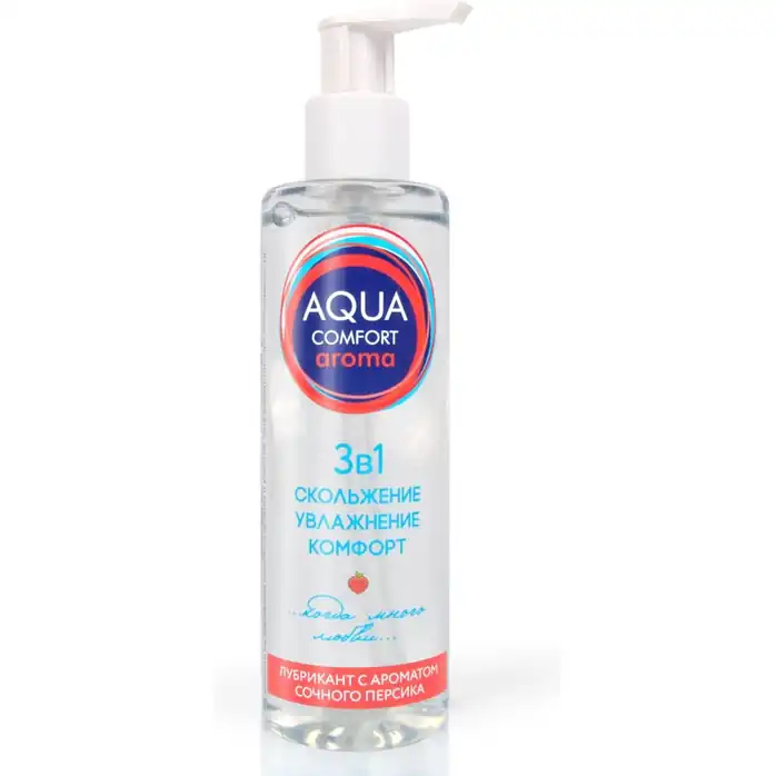Гель-лубрикант на водной основе Aqua Comfort Aroma с ароматом персика - 195 гр - Серия Aqua Comfort
