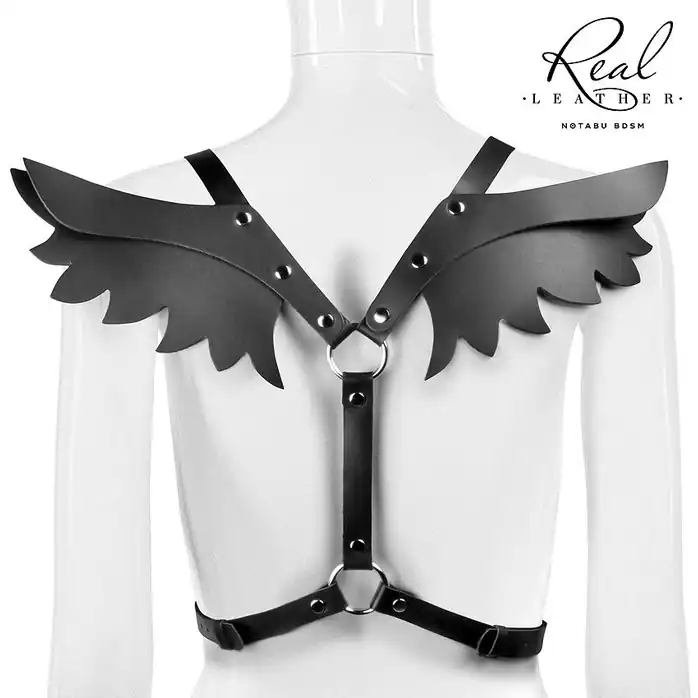 Роскошная портупея с крыльями - NOTABU REAL LEATHER