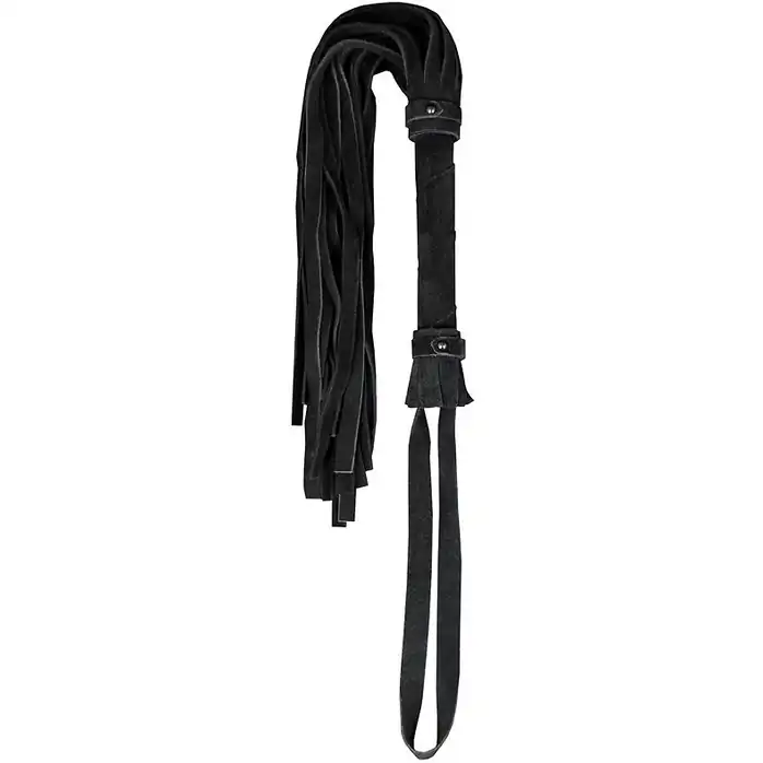 Черная кожаная плеть - 55 см - NOTABU REAL LEATHER. Фотография 4.