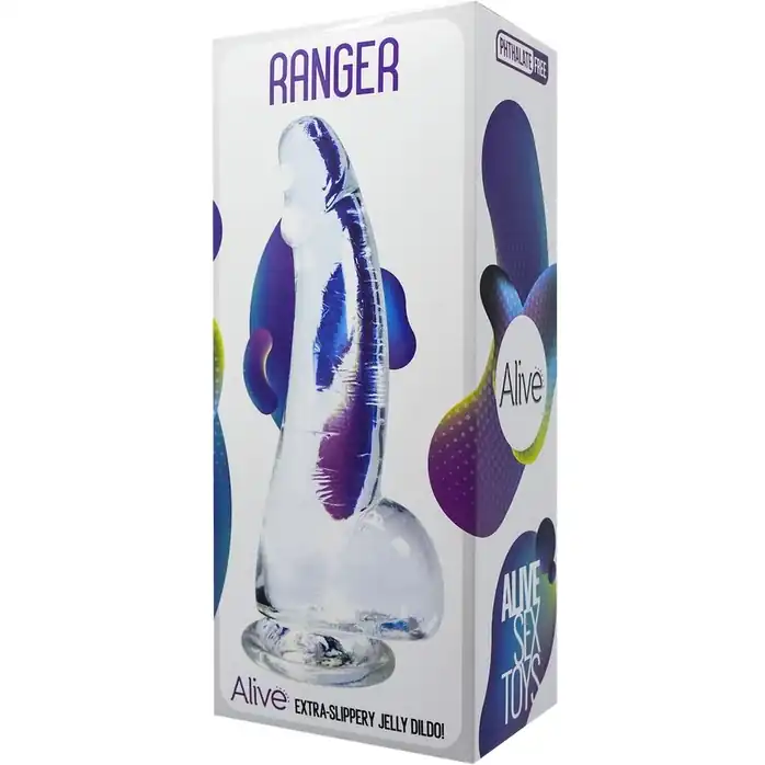 Прозрачный фаллоимитатор на присоске Ranger Jelly Dildo - 21 см - Alive. Фотография 2.