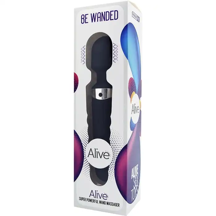 Черный wand-вибратор Be Wanded - 20 см - Alive. Фотография 2.