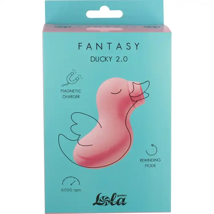 Розовый вакуум-волновой стимулятор Ducky 2.0 - Fantasy. Фотография 5.
