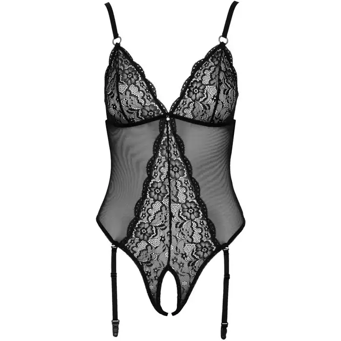 Полупрозрачное боди с кружевом - Cottelli Collection. Фотография 5.