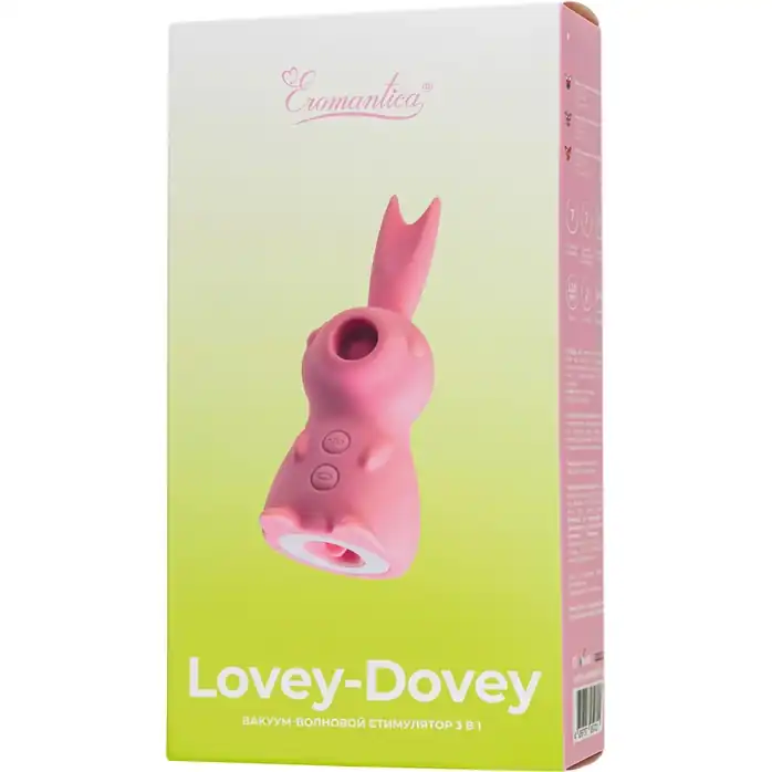 Розовый вакуум-волновой стимулятор клитора Lovey-Dovey. Фотография 8.