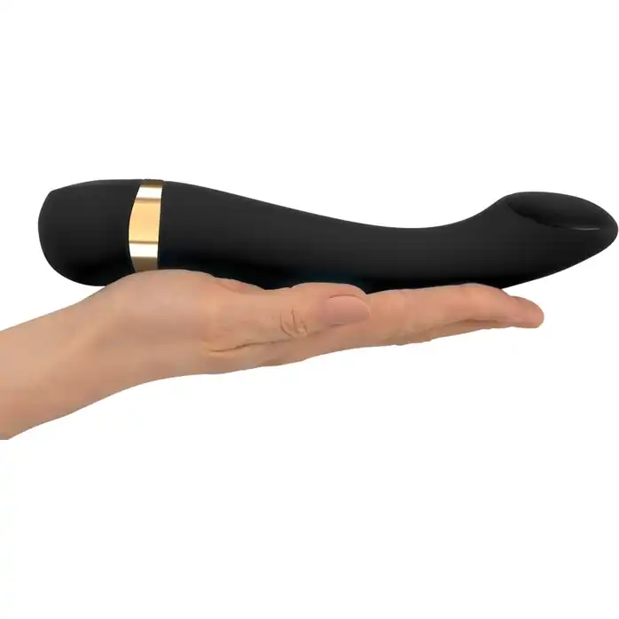 Черный вибромассажер с температурными режимами Hot n Cold - 21,6 см - You2Toys. Фотография 4.