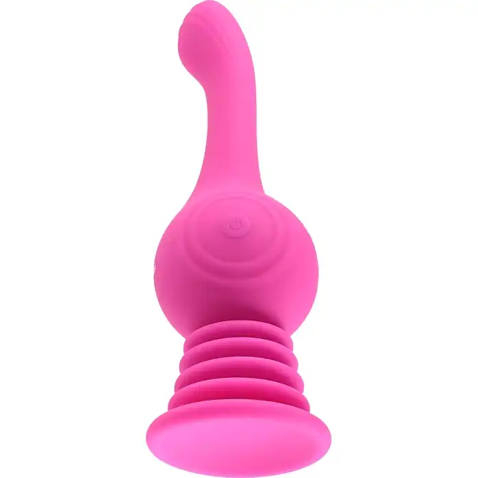 Розовый вибромассажер Gyro Vibe для зоны G - 24 см. Фотография 8.