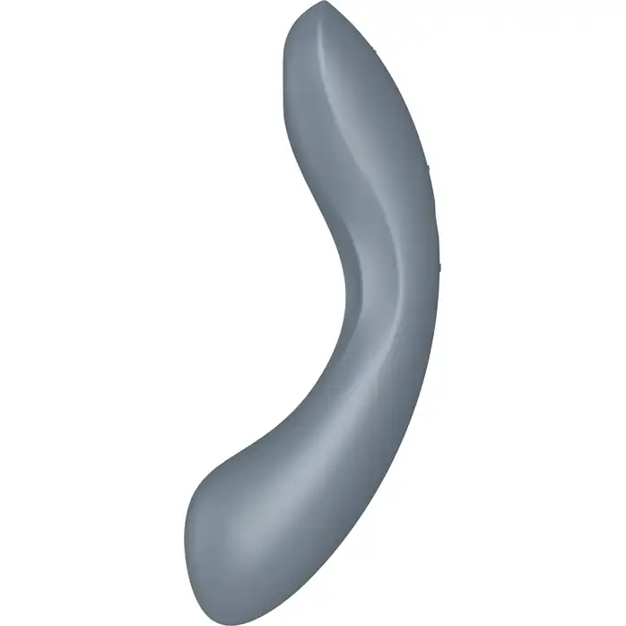 Серый вибромассажер с вакуумной стимуляцией Curvy Trinity 1. Фотография 4.